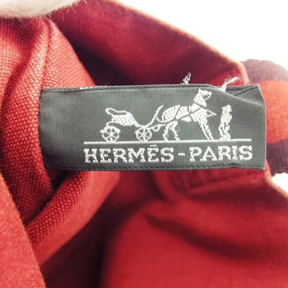 HERMES Tote Bag Fool Toe Cotton Canvas Authentic Used - Picture 8 of 9